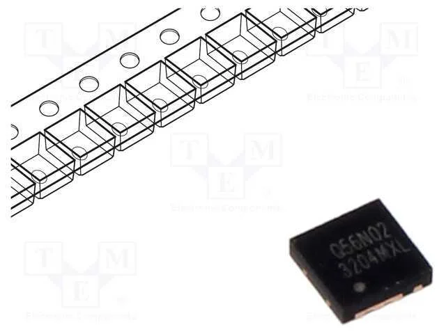 Trans&iacute;stor: N-MOSFET x2, unipolar, DFN3030-8, dre.