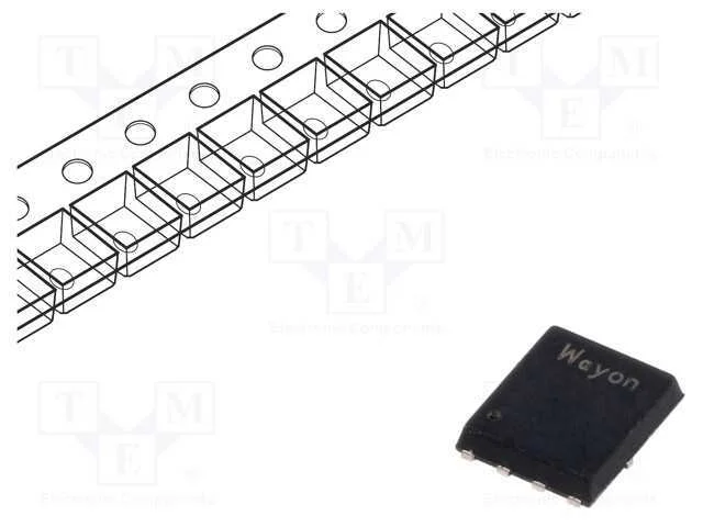 Trans&iacute;stor: N-MOSFET, unipolar, PDFN5060-8