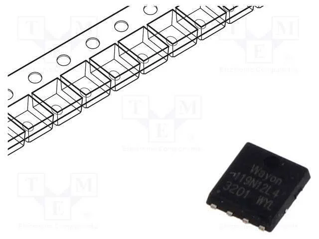 Trans&iacute;stor: N-MOSFET, unipolar, PDFN5060-8