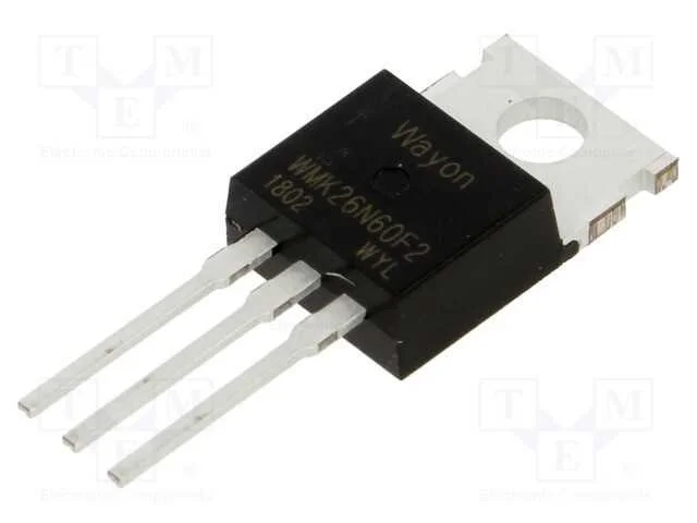 Trans&iacute;stor: N-MOSFET, WMOS F2, unipolar, 600V, 1.