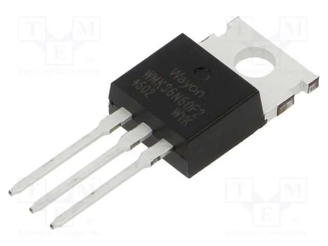 Trans&iacute;stor: N-MOSFET, WMOS F2, unipolar, 600V, 2.
