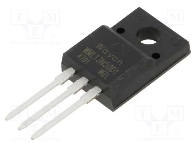 Trans&iacute;stor: N-MOSFET, unipolar, 500V, 13A, TO220FP