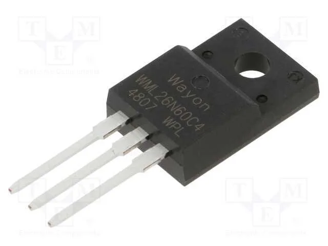 Trans&iacute;stor: N-MOSFET, WMOS C4, unipolar, 600V, 1.