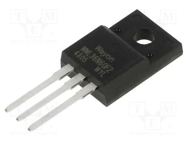 Trans&iacute;stor: N-MOSFET, WMOS F2, unipolar, 600V, 2.