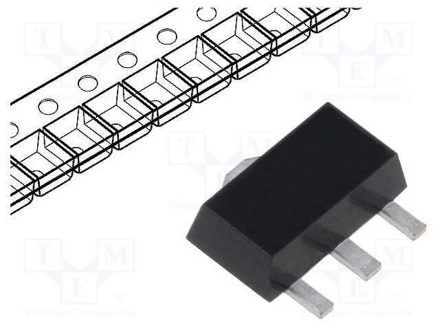 Transístor: N-Mosfet; Unipolar; 60v; 2,1a; 1,5w; Sot89