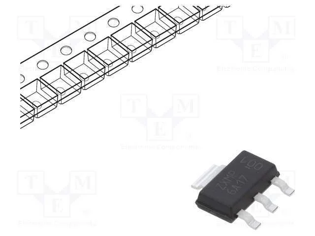 Transístor: P-Mosfet; Unipolar; -60v; -3a; Idm: -13,7a; 2w; Sot223