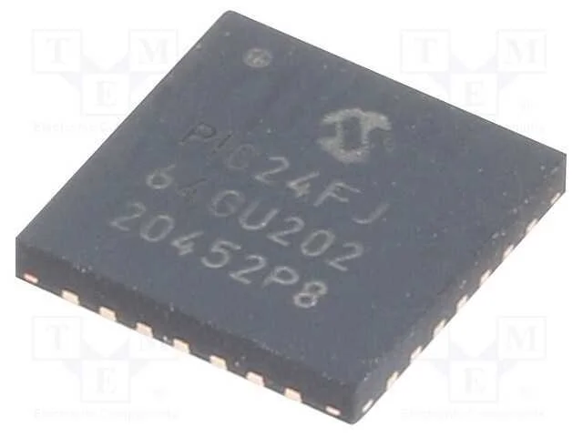 Ic: Microcontrolador Pic; 64kb; 2÷3,6vdc; Smd; Qfn28; Pic24