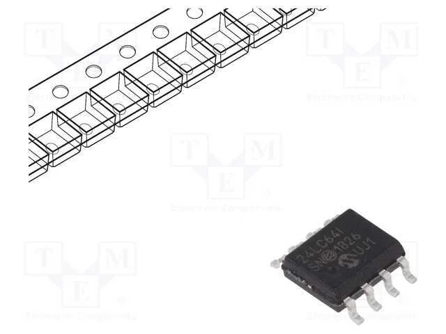 Ic: Memória Eeprom; 64kbeeprom; I2c; 8kx8bit; 2,5÷5,5v; 400khz; So8