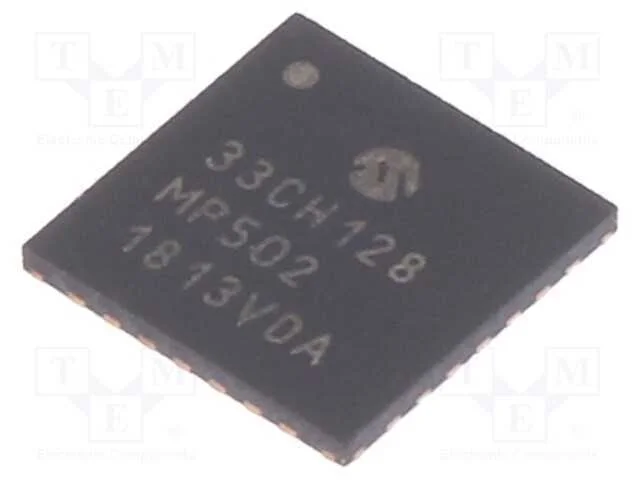 Ic: Microcontrolador Dspic; 128kb; 20kbsram; Uqfn28; 3÷3,6vdc