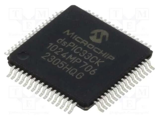 Ic: Microcontrolador Dspic; 1024kb; 128kbsram; Tqfp64; 3÷3,6vdc