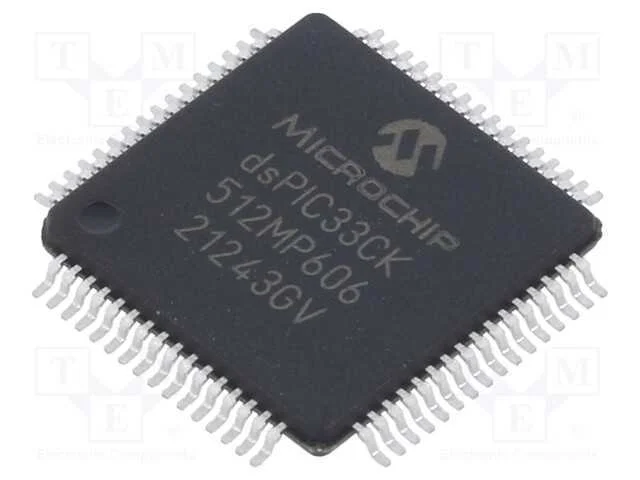 Ic: Microcontrolador Dspic; 512kb; 64kbsram; Tqfp64; Dspic; 0,5mm