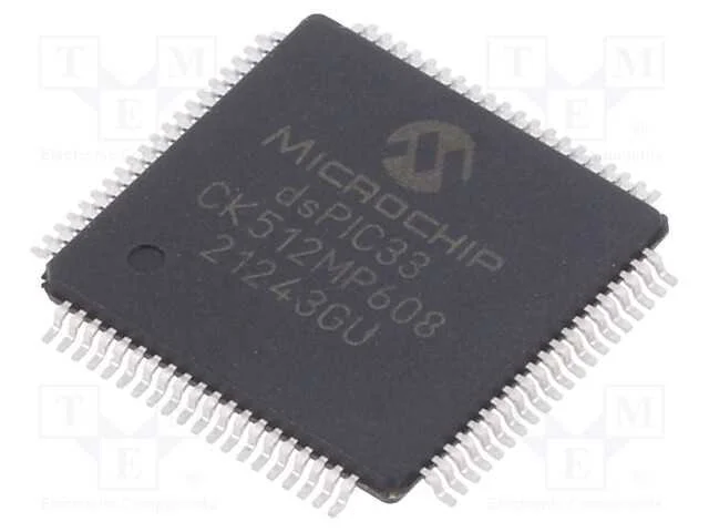 Ic: Microcontrolador Dspic; 512kb; 64kbsram; Tqfp80; Dspic; 0,5mm