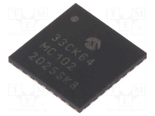 Ic: Microcontrolador Dspic; 64kb; 8kbsram; Uqfn28; Dspic; 0,65mm