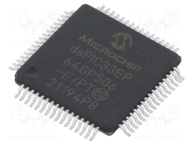 Ic: Microcontrolador Dspic; 64kb; 8kbsram; Tqfp64; Dspic; 0,5mm
