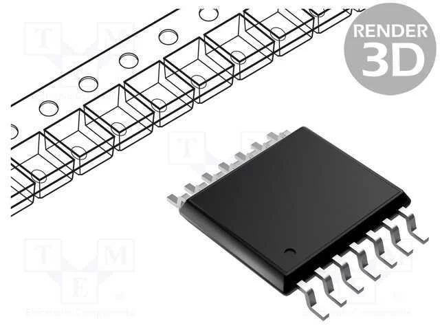 Ic: Digital; Nor; Ch: 4; In: 2; Cmos; Smd; Tssop14; 2&divide;6vdc; -40&divide;125&deg;c