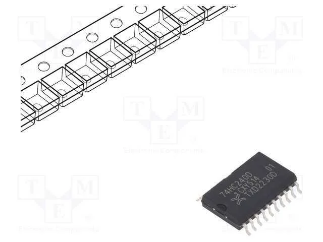 Ic: Digital; 8bit,Amort.,Invertido,Controlador da Linha; Cmos