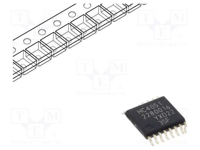 Ic: Digital; Multiplexor; In: 8; Cmos; Smd; Tssop16; 2&divide;10vdc; Hc