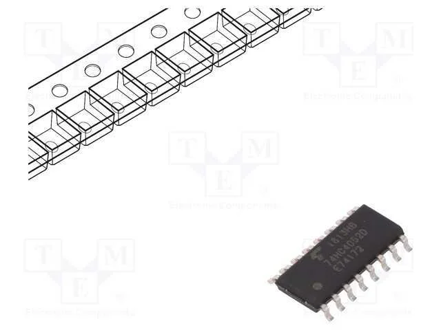 Ic: Digital; Demultiplexor,Multiplexor; Ch: 2; C&sup2;mos; Smd; So16; Hc