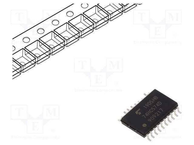 Ic: Digital; Multivibr.Biestável D; Ch: 8; Hc; Smd; So20; Rolo,Fita