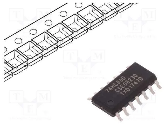 IC: digital, XOR, Ch: 4, IN: 2, CMOS, SMD, SO14, .