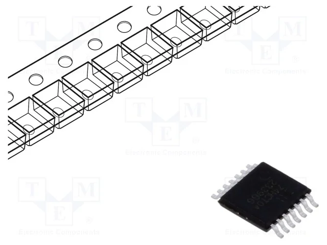 Ic: Digital; Inversor; Ch: 6; Cmos,Ttl; Smd; Tssop14; 4,5&divide;5,5vdc