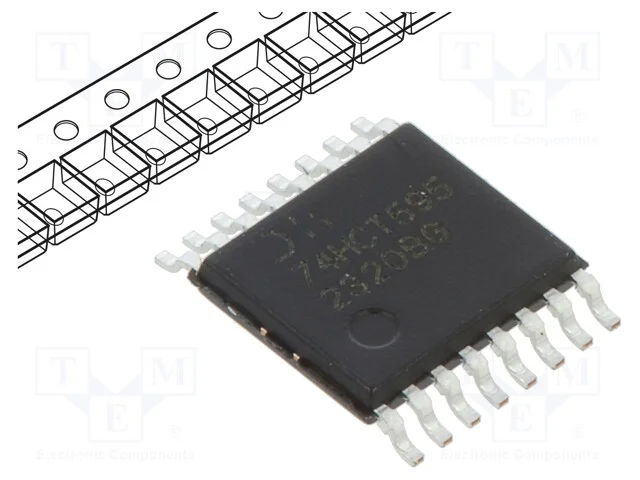 Ic: Digital; Ch: 8; Cmos,Ttl; Smd; Tssop16; 4,5&divide;5,5vdc; Hct