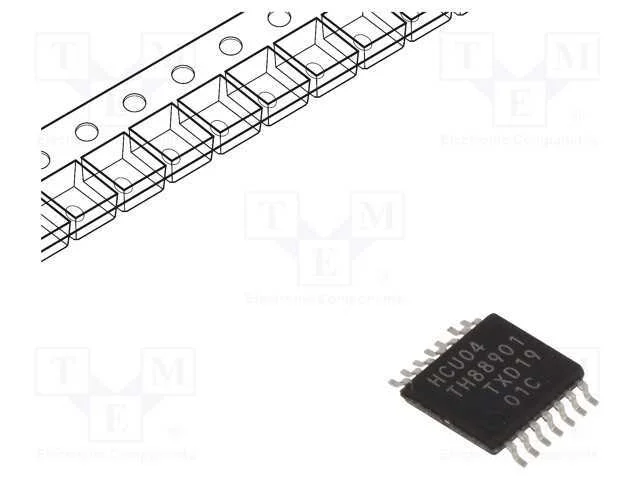 Ic: Digital; Not; Ch: 6; Cmos; Smd; Tssop14; 2&divide;6vdc; -40&divide;125&deg;c; Hcu