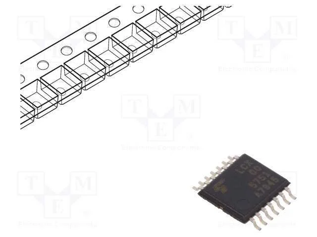 Ic: Digital; Nand; Ch: 4; In: 2; Smd; Tssop14; 1,65&divide;3,6vdc; -40&divide;125&deg;c