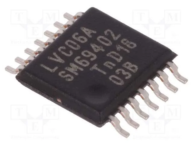Ic: Digital; Amort.,Invertido; Ch: 6; Cmos,Ttl; Smd; Tssop14; Tubo