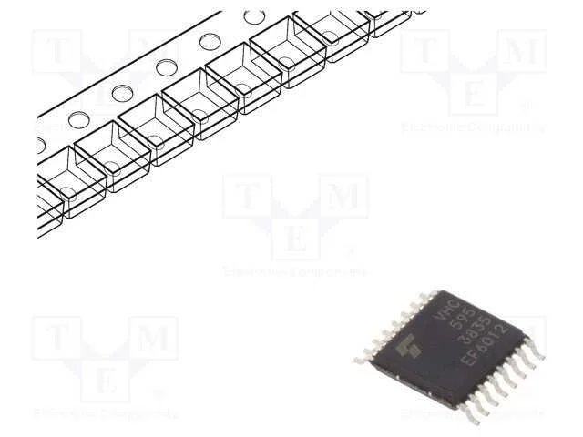 Ic: Digital; Registo de Deslocamento,Trinco; Ch: 8; C&sup2;mos; Vhc; Smd