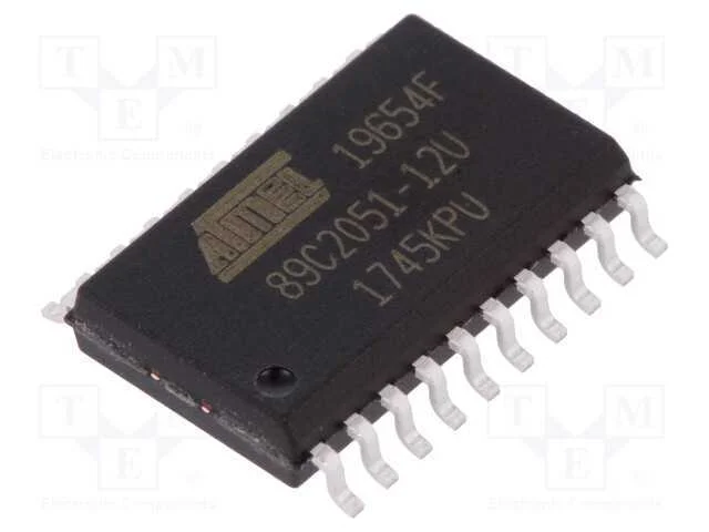 Ic: Microcontrolador 8051; Flash: 2kx8bit; Interface: Uart; So20