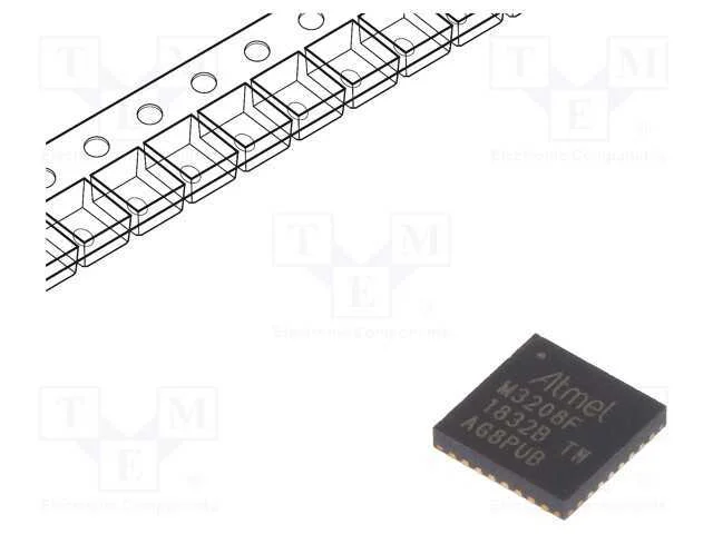 Ic: Microcontrolador Avr; Qfn32; Interface: I2c,Spi,Uart X3