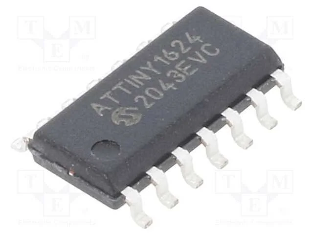 Ic: Microcontrolador Avr; So14; Interr.Exter: 12; Cmp: 1; Attiny