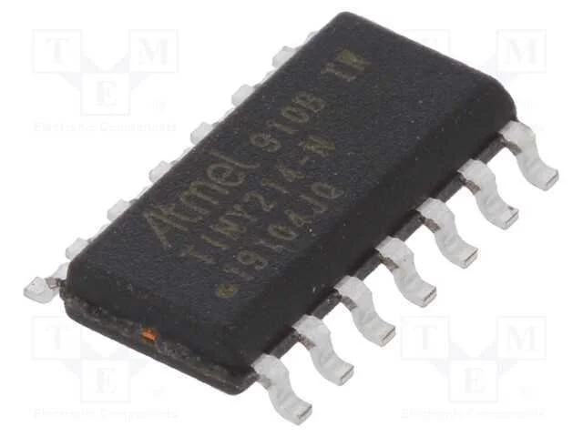 Ic: Microcontrolador Avr; So14; Interr.Exter: 12; Cmp: 1; Attiny