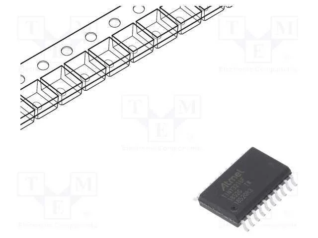 Ic: Microcontrolador Avr; So20; Interr.Exter: 18; Cmp: 1; Attiny