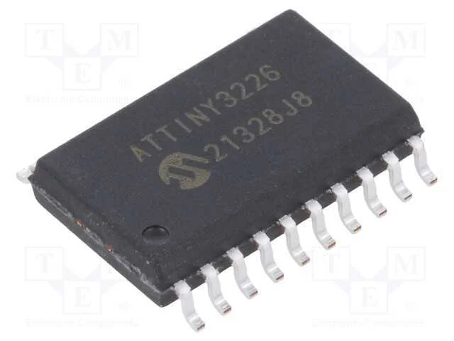 Ic: Microcontrolador Avr; So20-W; Interr.Exter: 18; Cmp: 1; Attiny