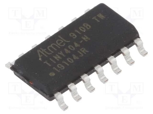 Ic: Microcontrolador Avr; So14; Interr.Exter: 10; Cmp: 1; Attiny