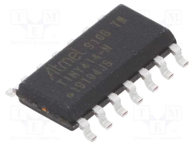 Ic: Microcontrolador Avr; So14; Interr.Exter: 12; Cmp: 1; Attiny