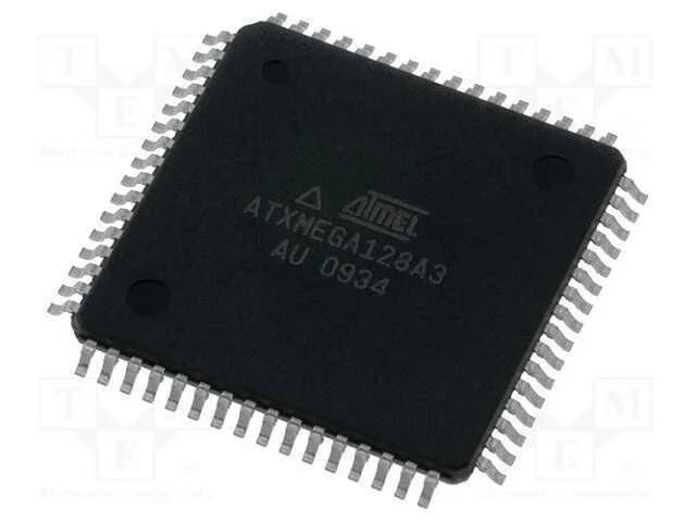 IC: microcontrolador AVR, TQFP64, Interr.exter: 5.