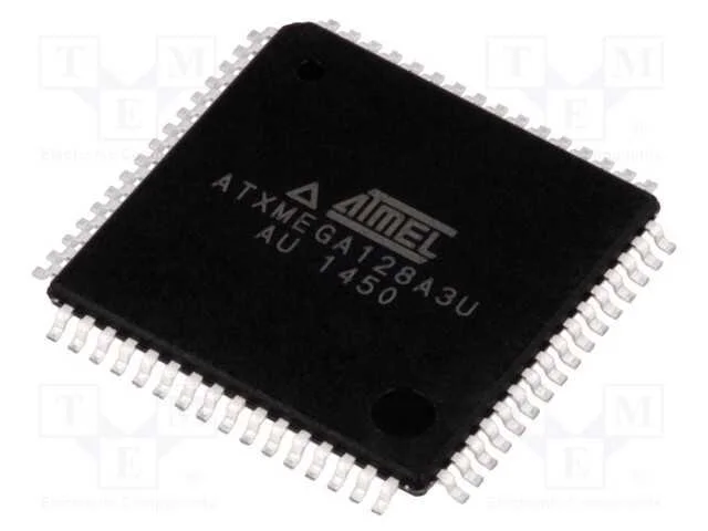 IC: microcontrolador AVR, TQFP64, Interr.exter: 5.