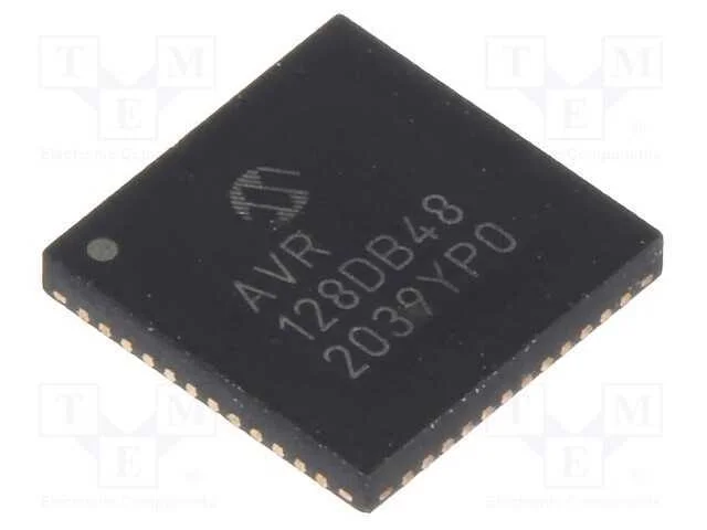 Ic: Microcontrolador Avr; Vqfn48; 1,8&divide;5,5vdc; Cmp: 3; Avr128