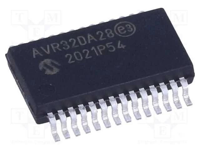 Ic: Microcontrolador Avr; Ssop28; 1,8&divide;5,5vdc; Cmp: 3; Avr32; Avr-Da