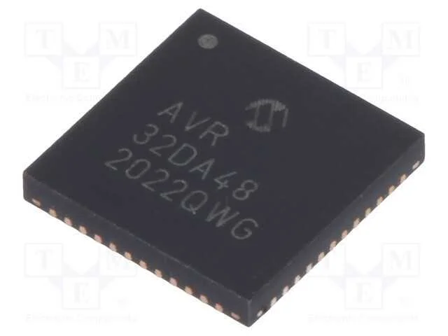 Ic: Microcontrolador Avr; Vqfn48; 1,8&divide;5,5vdc; Cmp: 3; Avr32; Avr-Da