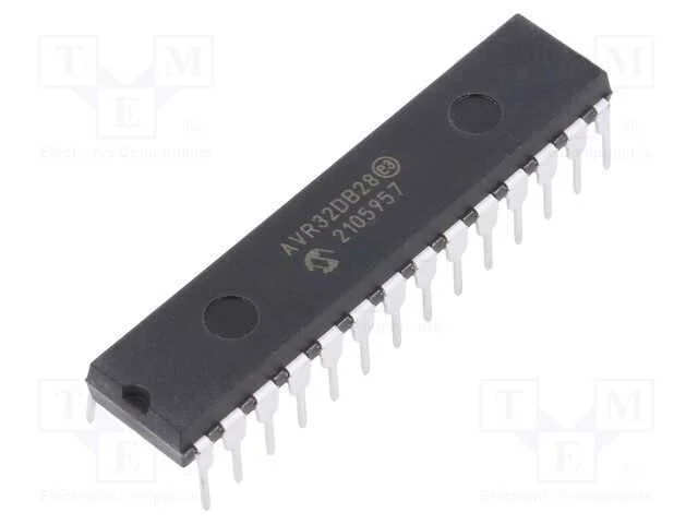 Ic: Microcontrolador Avr; Pdip28; Interr.Exter: 22; Cmp: 3; Avr32