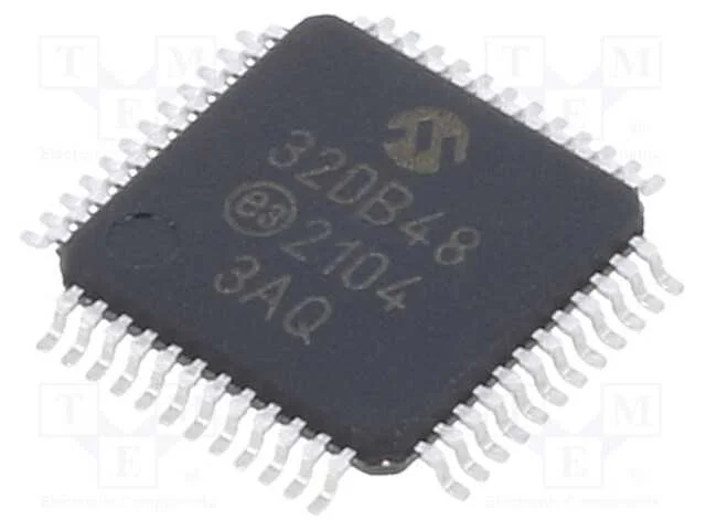 Ic: Microcontrolador Avr; Tqfp48; Interr.Exter: 41; Cmp: 3; Avr32