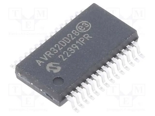 Ic: Microcontrolador Avr; Ssop28; Interr.Exter: 23; Cmp: 1; Avr32
