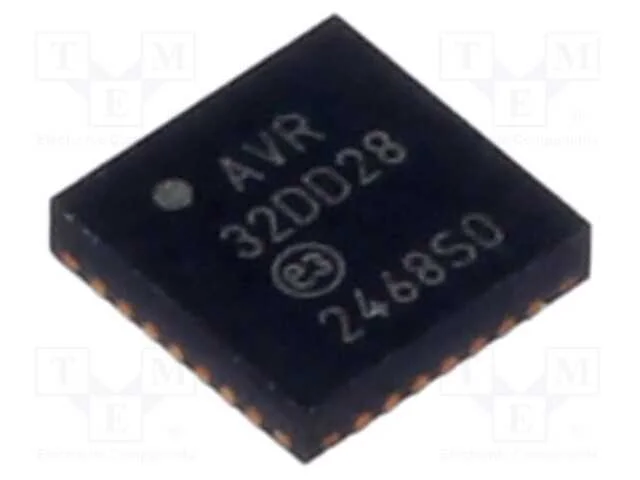 Ic: Microcontrolador Avr; Vqfn28; Interr.Exter: 23; Cmp: 1; Avr32