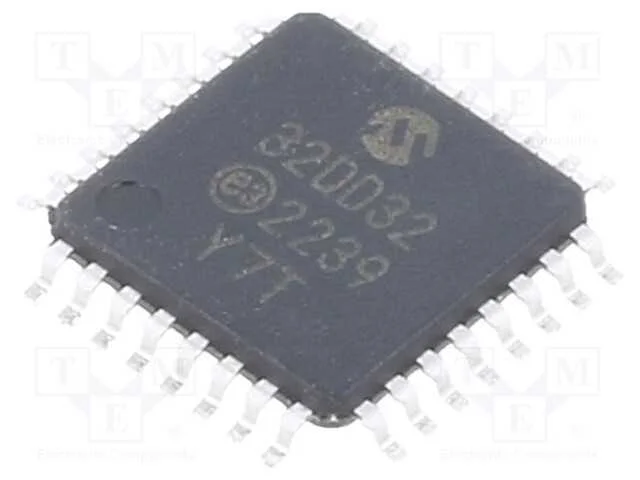 Ic: Microcontrolador Avr; Tqfp32; Interr.Exter: 27; Cmp: 1; Avr32