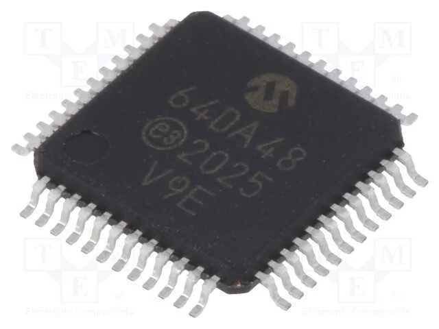 Ic: Microcontrolador Avr; Tqfp48; 1,8&divide;5,5vdc; Cmp: 3; Avr64; Avr-Da