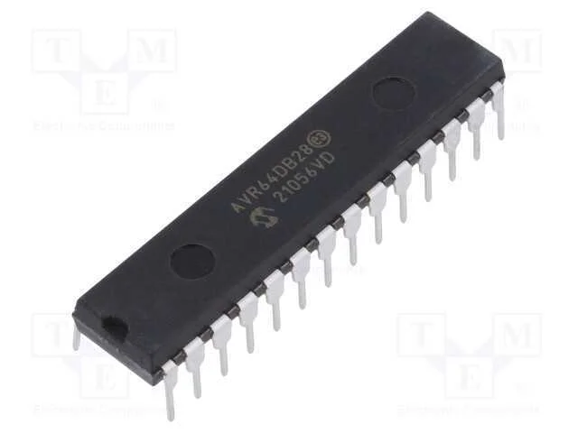 Ic: Microcontrolador Avr; Pdip28; Interr.Exter: 22; Cmp: 3; Avr64